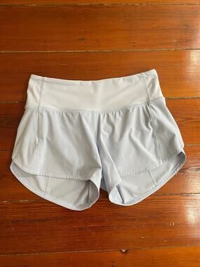Lululemon Speed Up Running Shorts Gray Size 2 Lined Athletic Gym Yoga